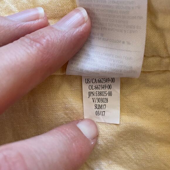 Banana Republic Emerson Women's Shorts, Linen/Cotton Blend Yellow, Size 32 - Picture 6 of 10